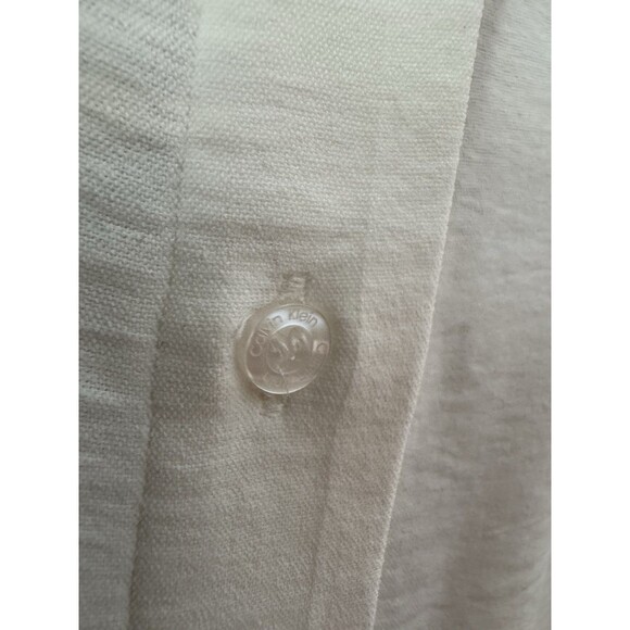 Calvin Klein women’s cinched button-down lightweight white blouse size XL - Picture 5 of 9